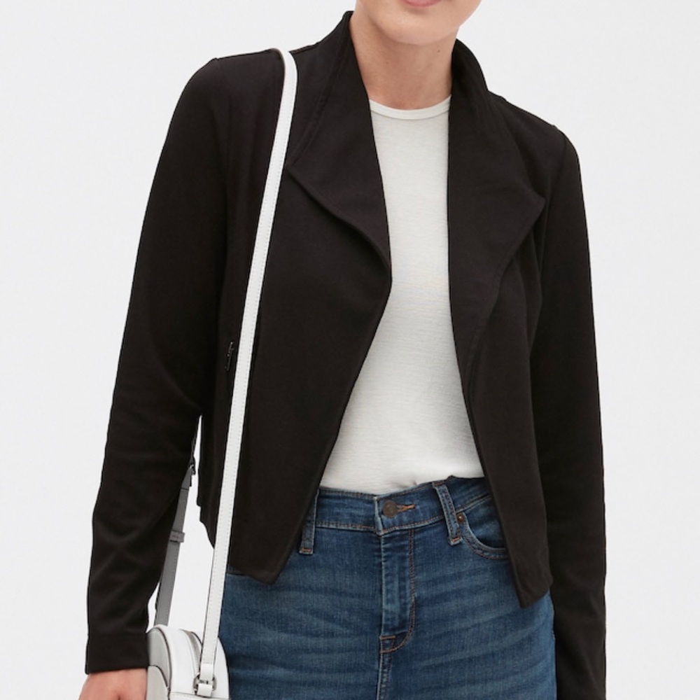 🌺SALE🌺 BRFS Collarless Ponte Moro Knit Jacket